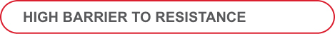 High barrier to resistance